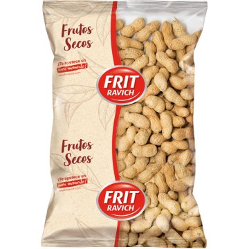 Cacahuetes Frit Ravich Con Cáscara Tostados Bolsa 1 Kg