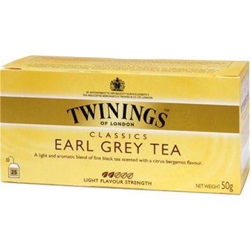 Tè Twinings Earl Grey Filtre 25 Unitats