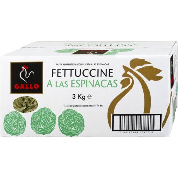 Fettucines Gallo Espinacs Caixa 3 Kg