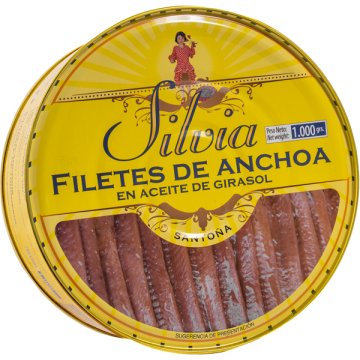 Anchoas Sílvia Aceite Vegetal Lata Ro-1000