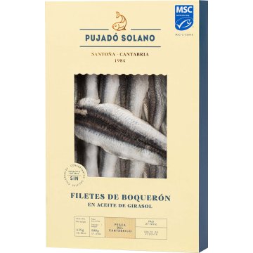 Boquerones Pujadó Cantábrico Mariposa Pandereta 700 Gr (p.n.625 Gr)