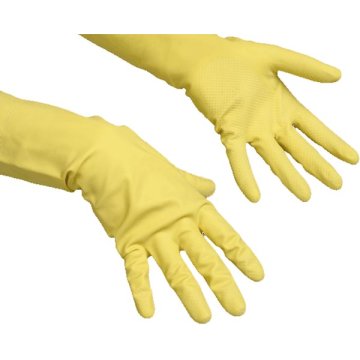 Guantes Vileda Contract Amarillo Mediano Pack 10