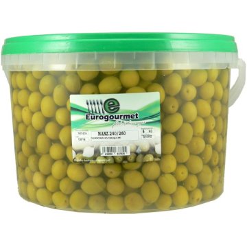 Olives Eurogourmet Mançanenca 240/260 Cubell 5 Kg