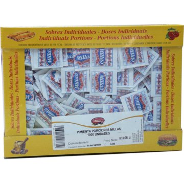 Pimienta Millás Molida Monodosis 15 Gr 1000 Unidades