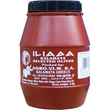 Aceitunas Kalamata Negras Con Hueso Vidrio 2.5 Kg