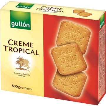 GALLETAS CREME-TROPICAL GULLON CAJA 800 G.