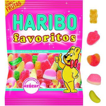 Caramelo Haribo Favoritos Azucar 90 Gr 18 U