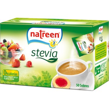 Edulcorante Natreen Stevia 50 Sobres