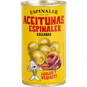 Aceitunas Espinaler Rellenas Anchoa Lata 350 Gr