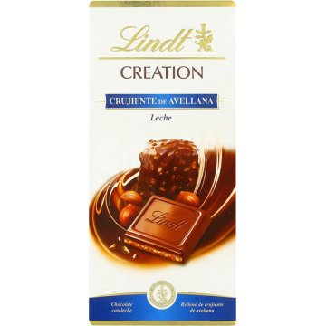Chocolate Lindt Creation Crujiente De Avellana Leche Tableta 150 Gr