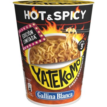 Fideos Orientales Yatekomo Hot & Spicy Cup 60 Gr