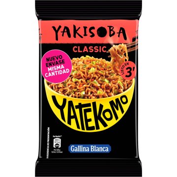 Fideos Orientales Yatekomo Yakisoba Classic Bag 93 Gr