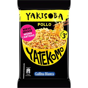 Fideos Orientales Yatekomo Yakisoba Pollo Bag 93 Gr