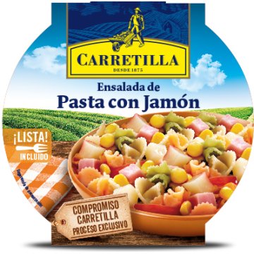 Ensalada De Pasta Carretilla Con Jamón Bandeja 240 Gr