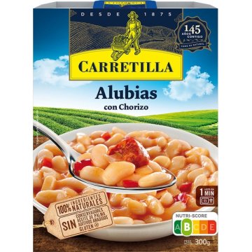 Alubias Carretilla Con Chorizo Bandeja 300 Gr