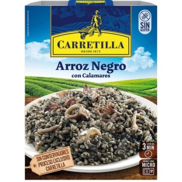 Arroz Negro Carretilla Con Calamares Bandeja 300 Gr