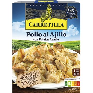 Pollo Carretilla Al Ajillo Con Patatas Asadas Bandeja 250 Gr
