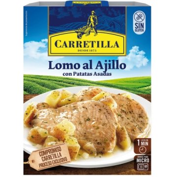 Llom Carretilla Al Allet Amb Patates Rostides Safata 250 Gr