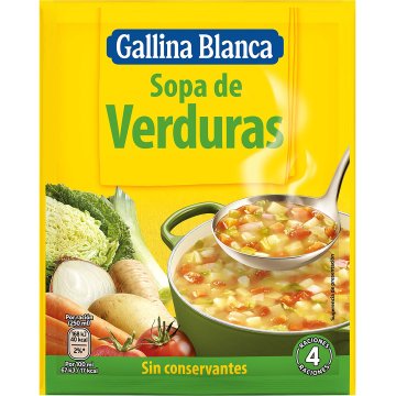 Sopa Gallina Blanca Verdures Deshidratada Sobre 51 Gr 4 Serv