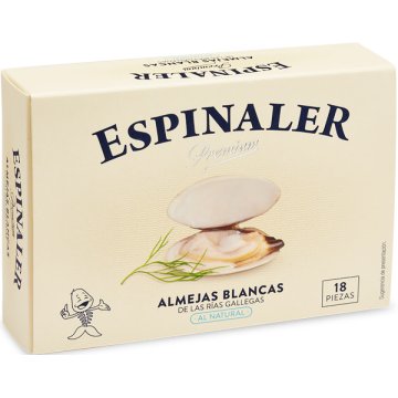 Cloïsses Espinaler Premium Ríes Gallegues Blanques 18/20 Llauna Ol 120 Gr Sr