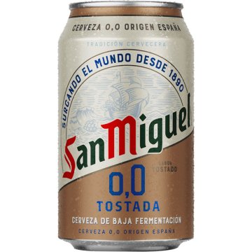 Cerveza San Miguel 0.0 Tostada Lata 33 Cl