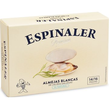 Almeja Espinaler Premium Blanca 14/16 Lata Ol 120 Gr