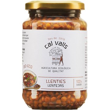 Lentejas Cal Valls Eco Cocidas Tarro 250 Gr