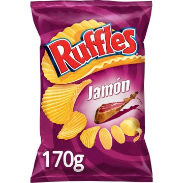 Patatas Chips Ruffles Jamon Serrano 160 Gr