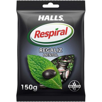 Caramelo Halls Respiral Regaliz Bolsa 150 Gr