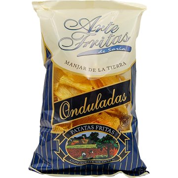 Patatas Onduladas Arte Fritas Bolsa 130 Gr