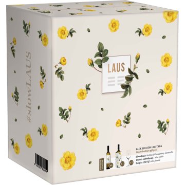 Vi Laus Chardonnay-garnatxa Blanc 13.5º Gift Pack 75 Cl 6ampolles+2copes+1maniga Freda