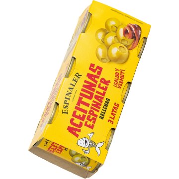 Aceitunas Espinaler Rellena Anchoa Lata 50 Gr