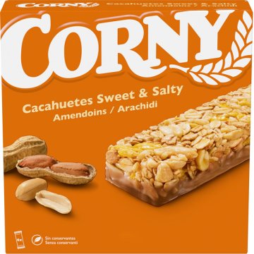 Barritas De Cereales Corny Cacahuete Salado 25 Gr 10 Est De 6u