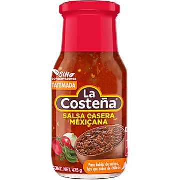 Salsa La Costeña Casera Mexicana Tatemada Tarro 475 Gr
