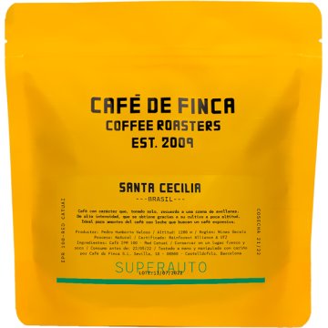 Café Café De Finca Santa Cecilia Brasil Espresso Grano 250 Gr
