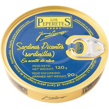 Sardinetes Los Peperetes Picants Llauna Ro 120 Gr