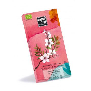 Xocolata Chocolate Orgániko Amb Llet Eco 46% Cacau Mel I Ametlles Rajola 70 Gr