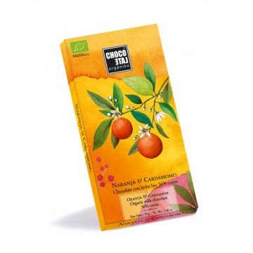 Xocolata Chocolate Orgániko Amb Llet Eco 46% Cacau Amb Taronja I Cardam Rajola 70 Gr