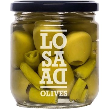 Aceitunas Losada Gordal Sin Hueso Picantes Tarro 345 Gr