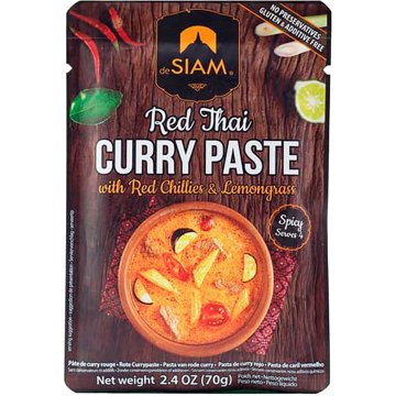 Curry Desiam Rojo Picante En Pasta Bolsa 70 Gr