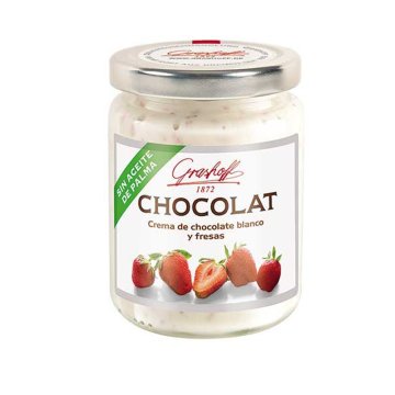 Crema De Xocolata Grashoff Blanc Amb Maduixas Pot 250 Gr