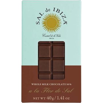 Chocolate Sal De Ibiza Leche Mini Flor De Sal 40 Gr