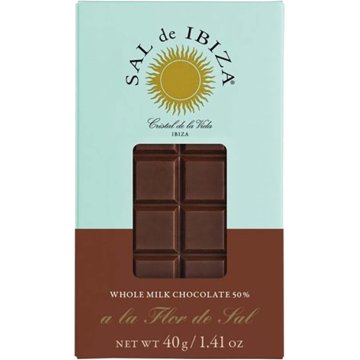 Xocolata Sal De Ibiza Llet Mini Flor De Sal 40 Gr