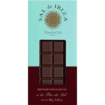 Xocolata Sal De Ibiza Negre Bio Amb Sal 80 Gr