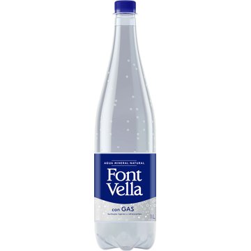 Agua Font Vella Con Gas Pet 1 Lt Pack