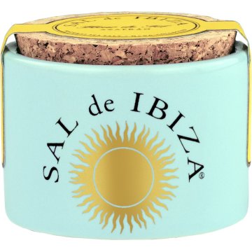 Flor De Sal Sal De Ibiza Mini Bio Con Azafrán Ceramica 30 Gr