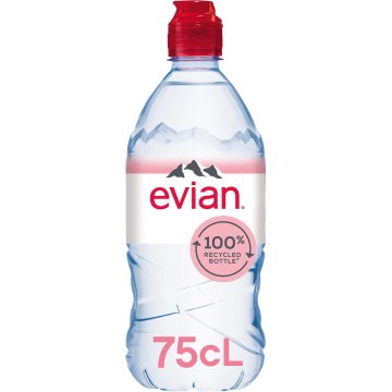 Agua Evian 100% Reciclada Pet 75 Cl