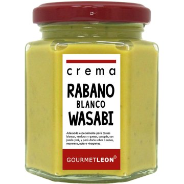 Crema Gourmet Leon De Rábano Blanco Wasabi Tarro 16 Cl