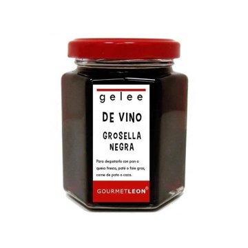 Aderezo Gourmet Leon Gelée De Vino Con Grosella Negra Tarro 16 Cl