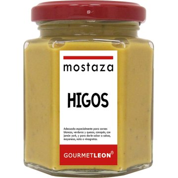Mostaza Gourmet Leon Con Higos Tarro 16 Cl